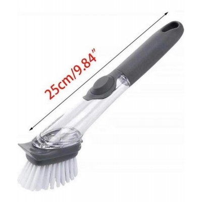 Water Spray Pot Dish Brush Wash Clean Tool With Liquid Soap Dispenser Kitchen